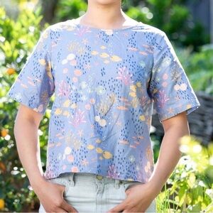 Princess Highway blue under the sea Short Sleeve Top